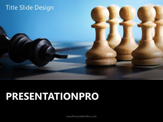 Chess Team PowerPoint Template title slide design