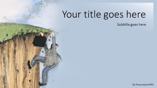 Concept Ledge Widescreen PowerPoint Template title slide design