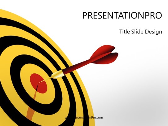 Dart To Success PowerPoint Template title slide design