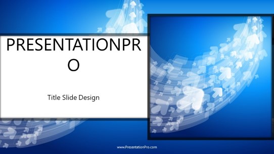 Directional Flow Widescreen PowerPoint Template title slide design