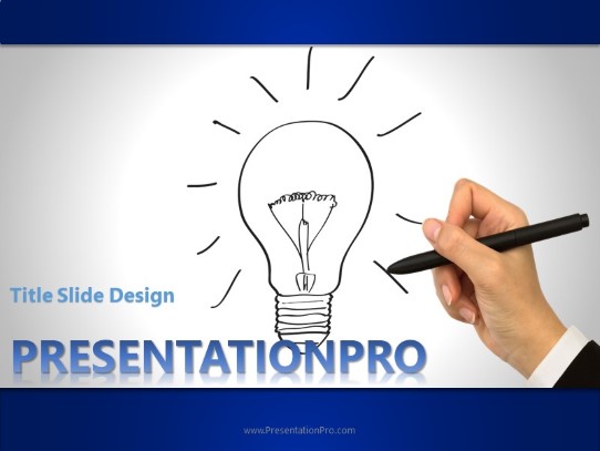 Drawn Idea PowerPoint Template title slide design