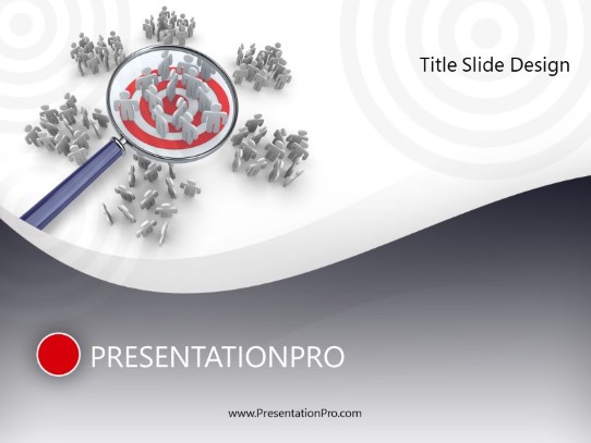 Finding Niche PowerPoint Template title slide design