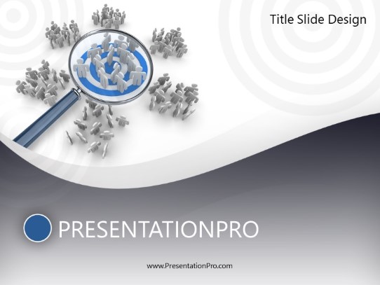 Finding Niche Blue PowerPoint Template title slide design