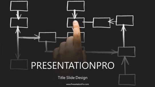 Flow Chart Finger Widescreen PowerPoint Template title slide design