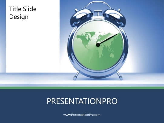 Global Alarm PowerPoint Template title slide design