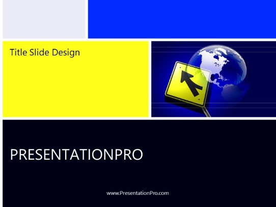 Global Merger PowerPoint Template title slide design