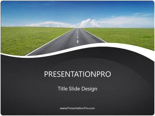 Going Places Gray PowerPoint Template title slide design