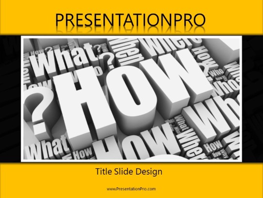 How Cluster PowerPoint Template title slide design