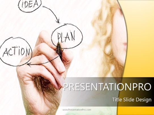 Idea Plan Action PowerPoint Template title slide design