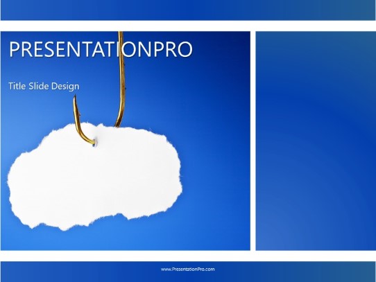 On The Hook PowerPoint Template title slide design