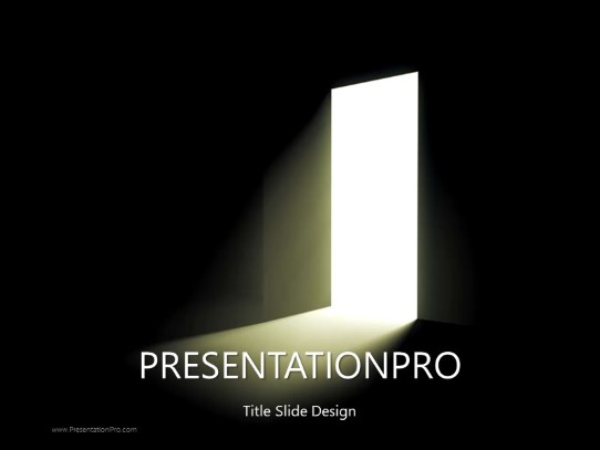 Opportunity Door PowerPoint Template title slide design