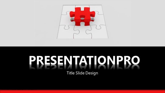 Pieces In Place B Widescreen PowerPoint Template title slide design