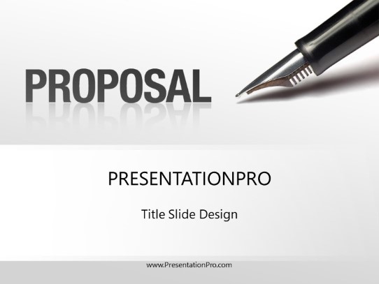 Professional Proposal PowerPoint Template title slide design