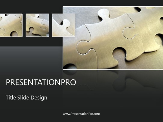 Puzzle Network PowerPoint Template title slide design