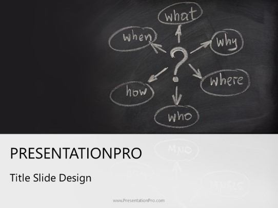 Questions Mind Map PowerPoint Template title slide design