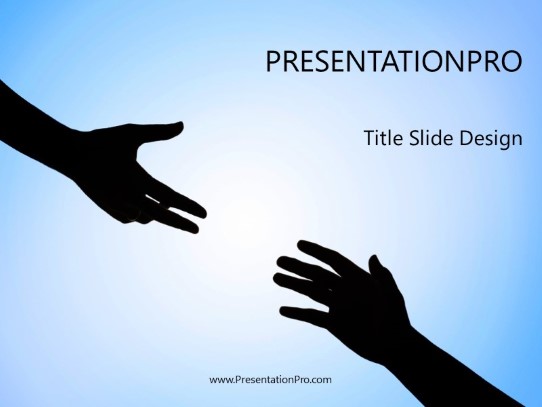 Reach For Me PowerPoint Template title slide design
