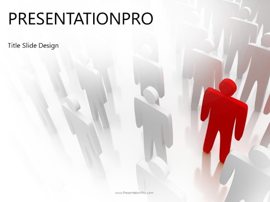 Red Figure Stand Out 01 PowerPoint Template title slide design