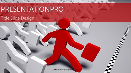 Red Runner Widescreen PowerPoint Template title slide design