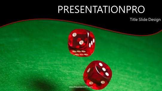 Roll Of The Dice Widescreen PowerPoint Template title slide design