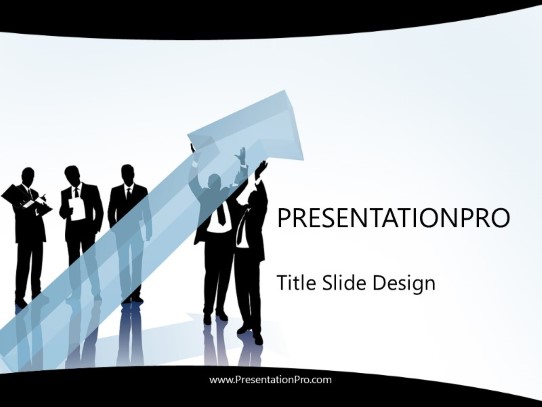 Silhouette Success PowerPoint Template title slide design