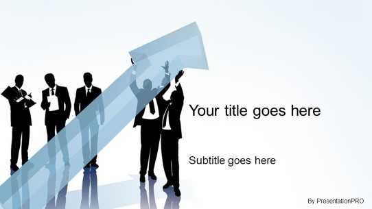 Silhouette Success Widescreen PowerPoint Template title slide design