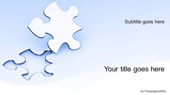 Single Solution Blue Widescreen PowerPoint Template title slide design