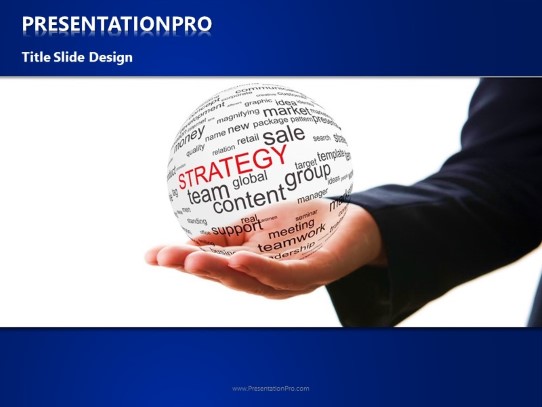 Strategy In Hand PowerPoint Template title slide design