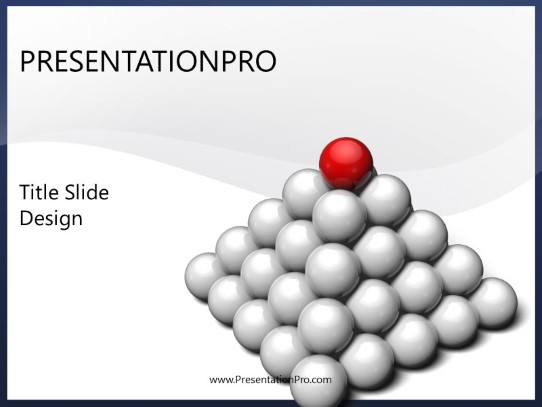 Subordinate Stack Red PowerPoint Template title slide design