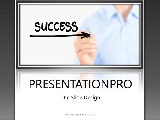 Success Direction Black PowerPoint Template title slide design