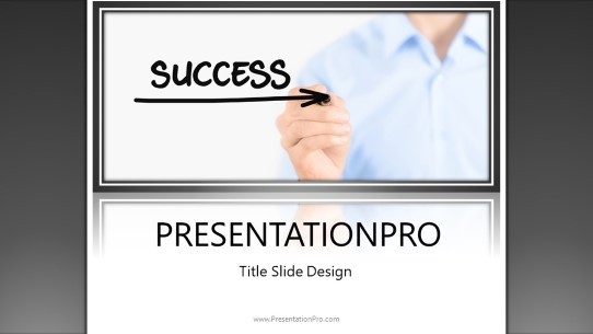 Success Direction Black Widescreen PowerPoint Template title slide design