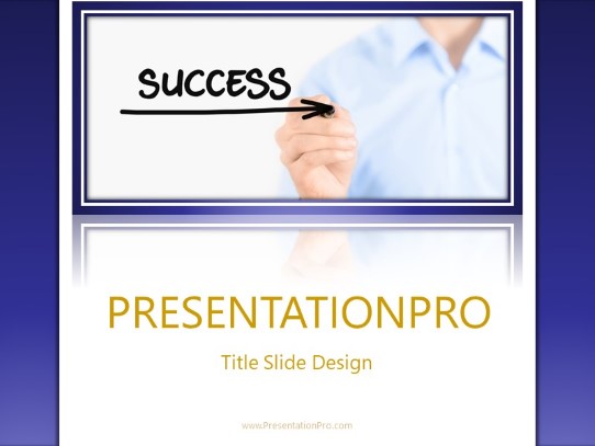 Success Direction Blue PowerPoint Template title slide design