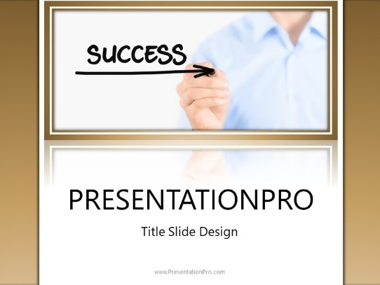 Success Direction Brown PowerPoint Template title slide design
