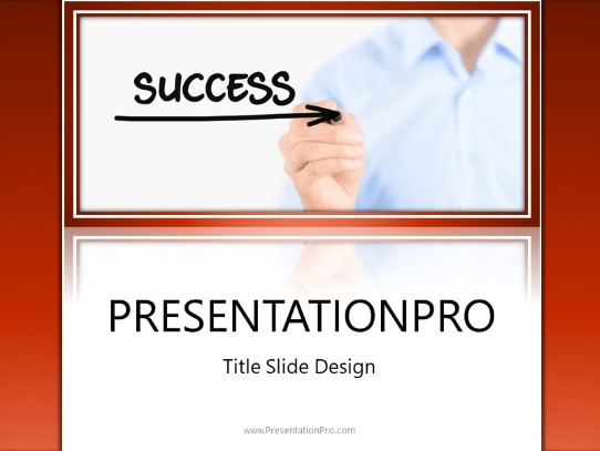 Success Direction Red PowerPoint Template title slide design