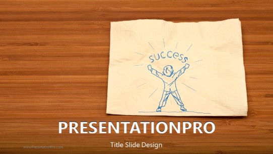 Success Doodle Widescreen PowerPoint Template title slide design