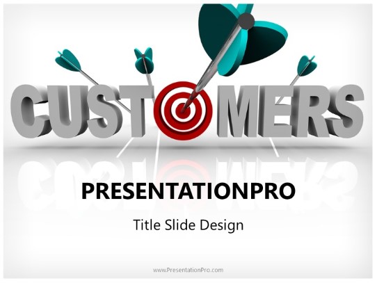 Target Customer Bullseye PowerPoint Template title slide design