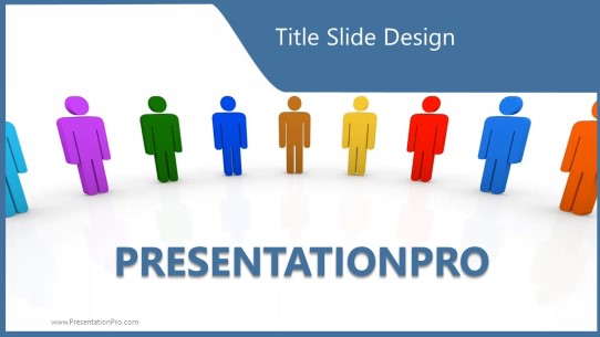 Team Circle B Widescreen PowerPoint Template title slide design