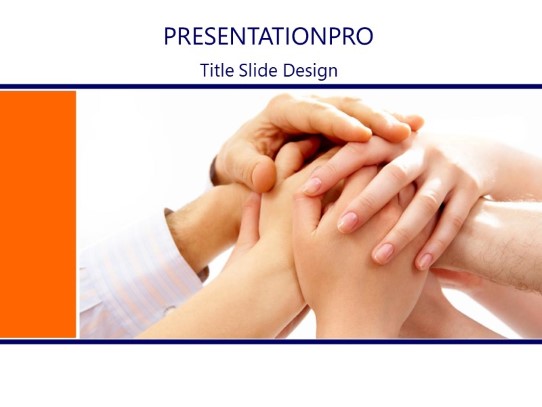 Team Unity Orange PowerPoint Template title slide design