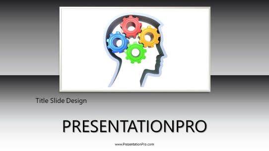 Thought Process Widescreen B PowerPoint Template title slide design