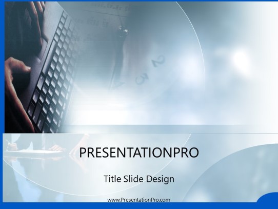 Timely Blue PowerPoint Template title slide design
