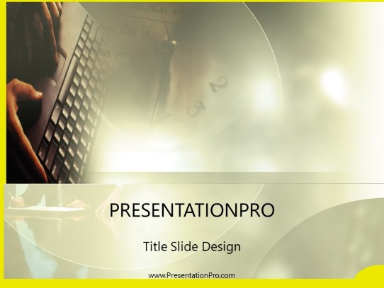 Timely Yellow PowerPoint Template title slide design