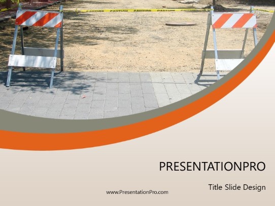 Under Construction PowerPoint Template title slide design