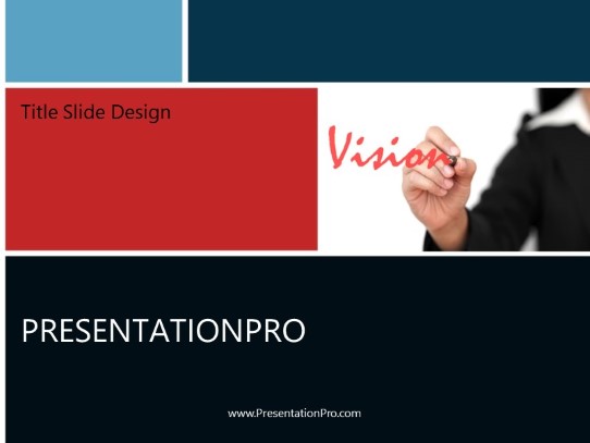 Vision PowerPoint Template title slide design