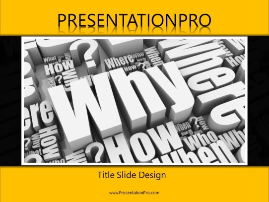Why Cluster PowerPoint Template title slide design
