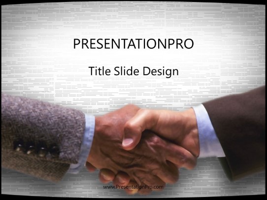 Agreement PowerPoint Template title slide design