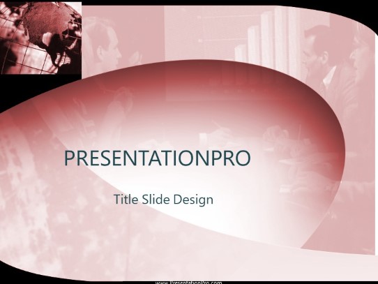 Annual Burgandy PowerPoint Template title slide design