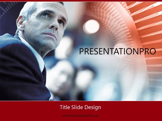 Business03 Red PowerPoint Template title slide design