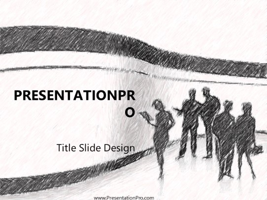 Business Sketch PowerPoint Template title slide design