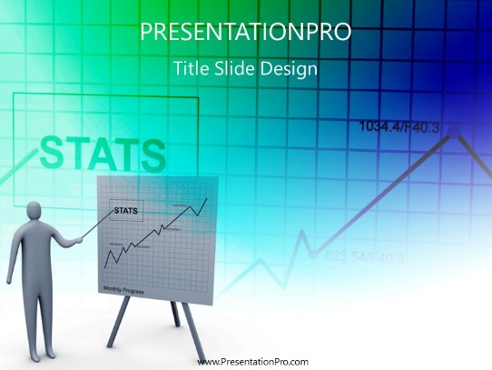 Business Stats PowerPoint Template title slide design