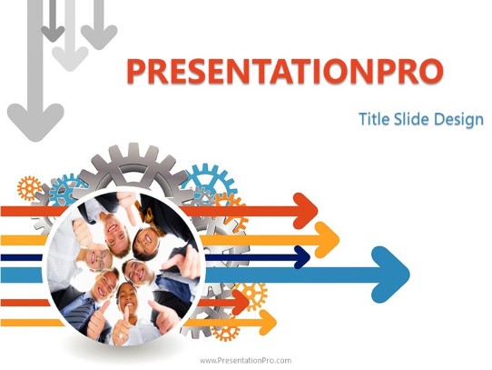 Business Team Forward Progress PowerPoint Template title slide design