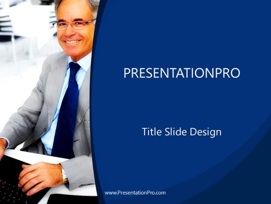 Businessman On Break PowerPoint Template title slide design